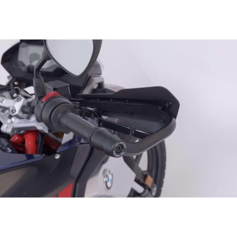 Kit de protège-mains sport noir SW-Motech HDG.00.220.22100/B pour BMW G 310 GS (2016-2017) ; Honda XL750 Transalp (2022-) ; Ducati DesertX/Rally ; CFMoto 800MT-X